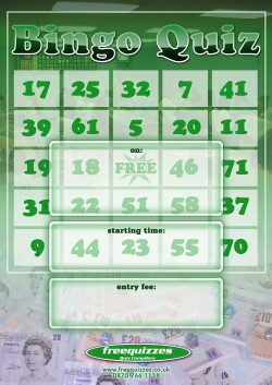 QUIZBINGO-SIPAT 2022 Bingo Card